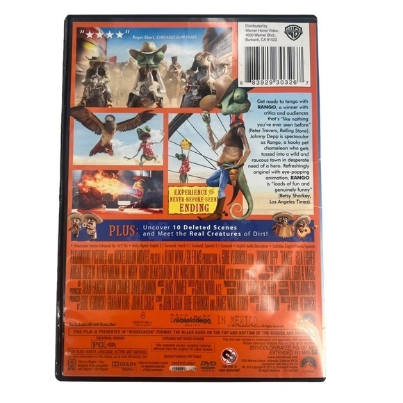 Johnny Depp is Rango Dvd Movie Used Condition - Picture 4 of 4